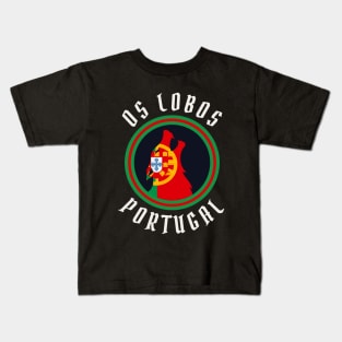 Os Lobos Portugal Rugby Team Kids T-Shirt